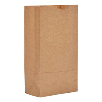 Grocery Paper Bags, 57 Lbs Capacity, #10, 6.31"w X 4.19"d X 13.38"h, Kraft, 500 Bags