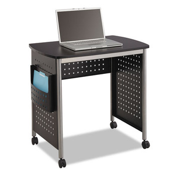 Scoot Computer Desk, 32.25w X 22d X 30.5h, Black/silver