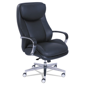 Commercial 2000 Big And Tall Executive Chair, Supports Up To 400 Lbs., Black Seat/black Back, Silver Base