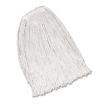 Economy Cotton Mop Heads, Cut-end, Ctn, Wh, 32 Oz, 1-in. White Headband, 12/ct