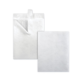 Bubble Mailer Of Dupont Tyvek, #2e, Air Cushion Lining, Redi-strip Closure, 9 X 12, White, 25/box