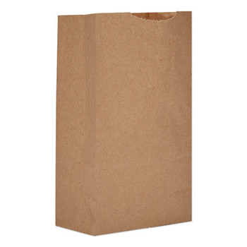 Grocery Paper Bags, 52 Lbs Capacity, #3, 4.75"w X 2.94"d X 8.56"h, Kraft, 500 Bags
