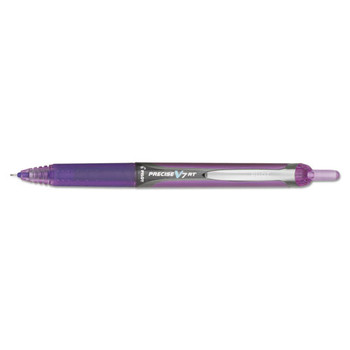Precise V7rt Retractable Roller Ball Pen, Fine 0.7mm, Purple Ink, Purple Barrel