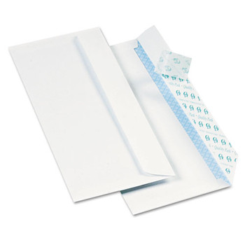 Redi-strip Security Tinted Envelope, #10, Commercial Flap, Redi-strip Closure, 4.13 X 9.5, White, 1000/box