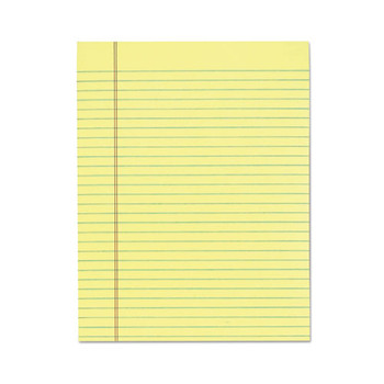 "the Legal Pad" Glue Top Pads, Wide/legal Rule, 8.5 X 11, Canary, 50 Sheets, 12/pack