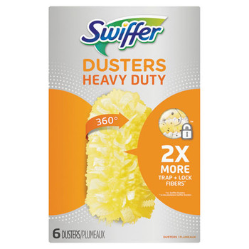 Heavy Duty Dusters Refill, Dust Lock Fiber, Yellow, 6/box, 4 Box/carton