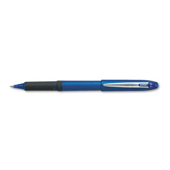 Grip Stick Roller Ball Pen, Micro 0.5mm, Blue Ink/barrel, Dozen