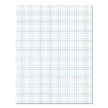 Quadrille-rule Glue Top Pads, 4 Sq/in Quadrille Rule, 8.5 X 11, White, 50 Sheets, Dozen
