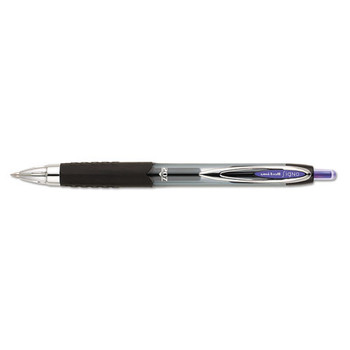 Signo 207 Retractable Gel Pen, 0.7mm, Purple Ink, Smoke/black/purple Barrel, Dozen