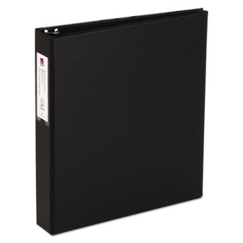 Economy Non-view Binder With Round Rings, 3 Rings, 1.5" Capacity, 11 X 8.5, Black - DAVE04401