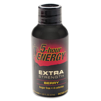 Extra Strength Energy Drink, Berry, 1.93oz Bottle, 12/pack