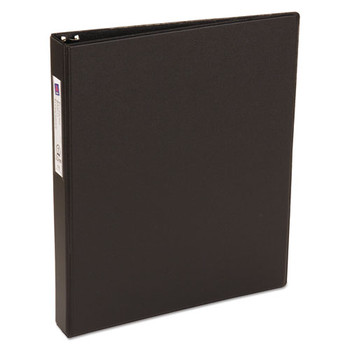 Economy Non-view Binder With Round Rings, 3 Rings, 1" Capacity, 11 X 8.5, Black - DAVE04301