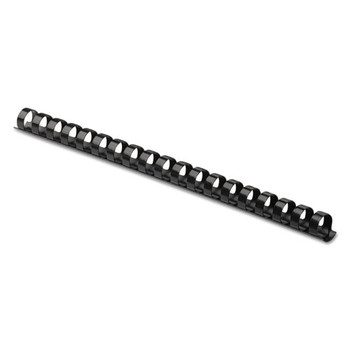 Plastic Comb Bindings, 1/2" Diameter, 90 Sheet Capacity, Black, 100 Combs/pack