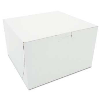 Tuck-top Bakery Boxes, Paperboard, White, 8 X 8 X 5