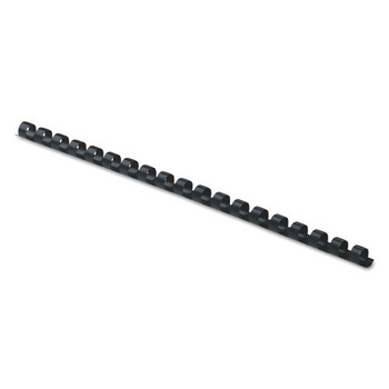 Plastic Comb Bindings, 1/4" Diameter, 20 Sheet Capacity, Black, 100 Combs/pack