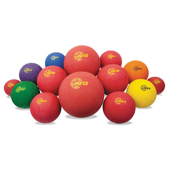 Playground Ball Set, Multi-size, Multi-color, Nylon, 14/set