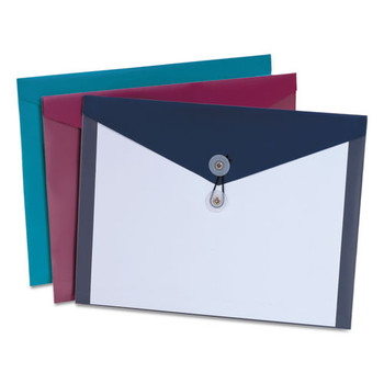 Poly Envelopes, Letter Size, Assorted Colors, 4/pack