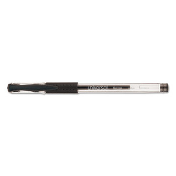 Comfort Grip Stick Gel Pen, Medium 0.7mm, Black Ink, Clear Barrel, 60/pack