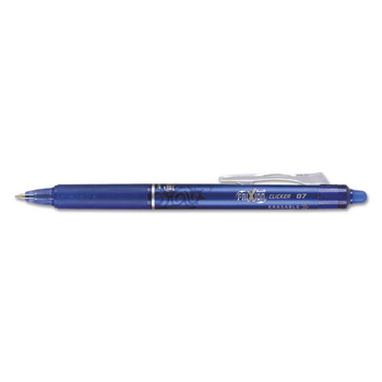 Frixion Clicker Erasable Retractable Gel Pen, Fine 0.7mm, Blue Ink, Blue Barrel