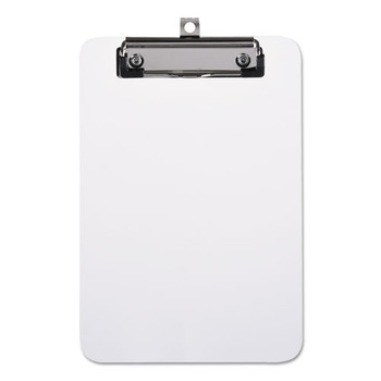 Plastic Clipboard With Low Profile Clip, 1/2" Capacity, Holds 5 X 8, Clear