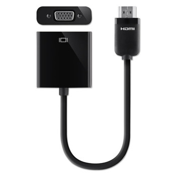 Hdmi To Vga + 3.5mm Audio Adapter, M/f, 1080p, 5", Black
