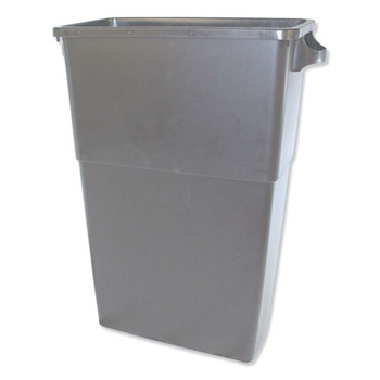 Thin Bin Containers, Rectangular, Polyethylene, 23 Gal, Gray