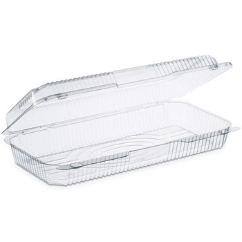 Staylock Clear Hinged Lid Containers, 50.2 Oz, 6.8w X 13.4l X 2.6h, 200/carton