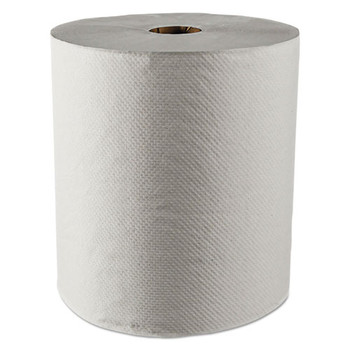 Essential 100% Recycled Fiber Hard Roll Towel, 1.5" Core,white,8" X 800ft, 12/ct