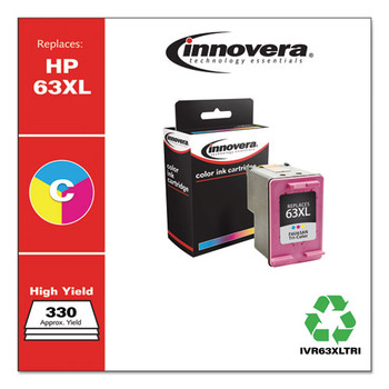 Remanufactured F6u63an (63xl) High-yield Ink, 330 Page-yield, Tri-color