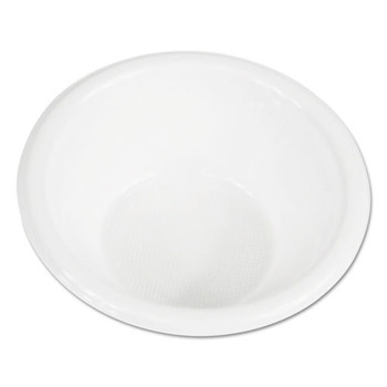 Hi-impact Plastic Dinnerware, Bowl, 5-6 Oz, White, 1000/carton