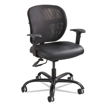 Vue Intensive-use Mesh Task Chair, Supports Up To 500 Lbs., Black Seat/black Back, Black Base - DSAF3397BV