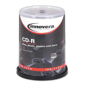 Cd-r Discs, 700mb/80min, 52x, Spindle, Silver, 100/pack - DIVR77990