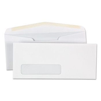 Business Envelope, #10, Commercial Flap, Gummed Closure, 4.13 X 9.5, White, 500/box - DUNV35211