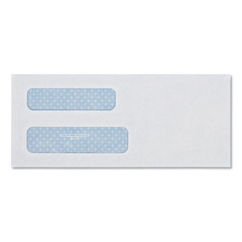 Double Window Security-tinted Check Envelope, #8 5/8, Commercial Flap, Gummed Closure, 3.63 X 8.63, White, 500/box