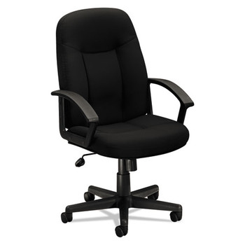 Hvl601 Series Executive High-back Chair, Supports Up To 250 Lbs., Black Seat/black Back, Black Base