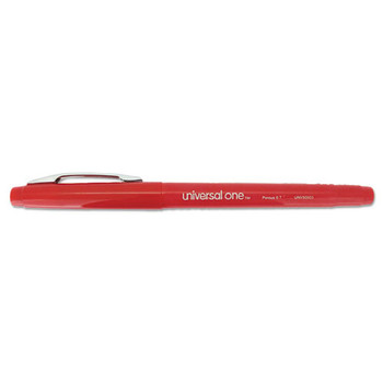 Stick Porous Point Pen, Medium 0.7mm, Red Ink/barrel, Dozen