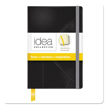 Idea Collective Journal, Wide/legal Rule, Black Cover, 5.5 X 3.5, 96 Sheets