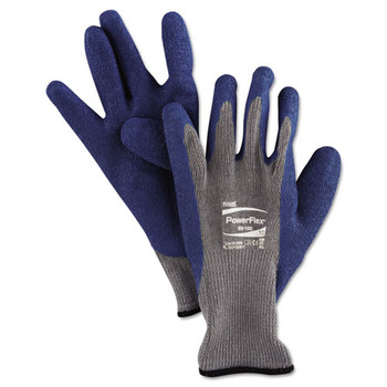 Powerflex Gloves, Blue/gray, Size 10, 1 Pair