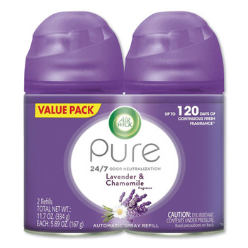 Freshmatic Ultra Spray Refill, Lavender/chamomile, Aerosol, 5.89oz, 2/pack, 3 Packs/carton