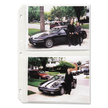 Clear Photo Pages For Four 5 X 7 Photos, 3-hole Punched, 11-1/4 X 8-1/8