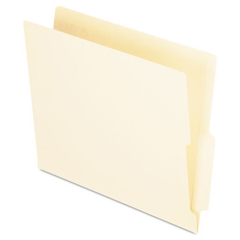 Manila End Tab Folders, 9.5" Front, 2-ply Straight Tabs, Letter Size, 100/box