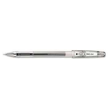 G-tec-c Ultra Stick Gel Pen, Ultra-fine 0.4mm, Black Ink, Clear Barrel, Dozen