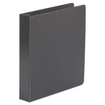 Economy Non-view Round Ring Binder, 3 Rings, 1.5" Capacity, 11 X 8.5, Black