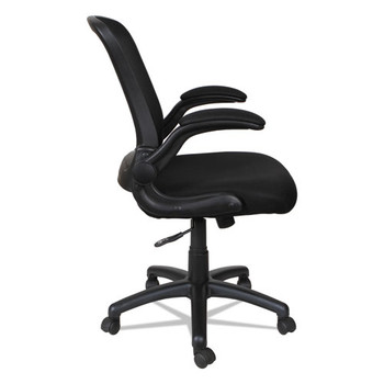 Alera Eb-e Series Swivel/tilt Mid-back Mesh Chair, Supports Up To 275 Lbs, Black Seat/black Back, Black Base