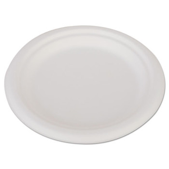 Champware Heavyweight Bagasse Dinnerware, Plate, 6", White, 1000/carton