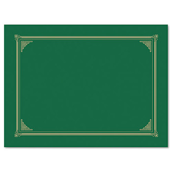 Certificate/document Cover, 12 1/2 X 9 3/4, Green, 6/pack