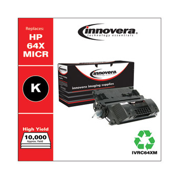 Remanufactured Black High-yield Micr Toner Cartridge, Replacement For Hp 64xm (cc364xm), 24,000 Page-yield