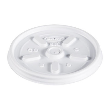 Plastic Lids, For 8oz Hot/cold Foam Cups, Vented, 1000 Lids/carton