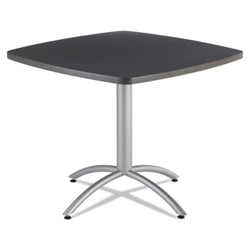 Cafeworks Table, 36w X 36d X 30h, Graphite Granite/silver