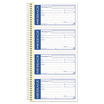 Write 'n Stick Phone Message Pad, 2 3/4 X 4 3/4, Two-part Carbonless, 200 Forms